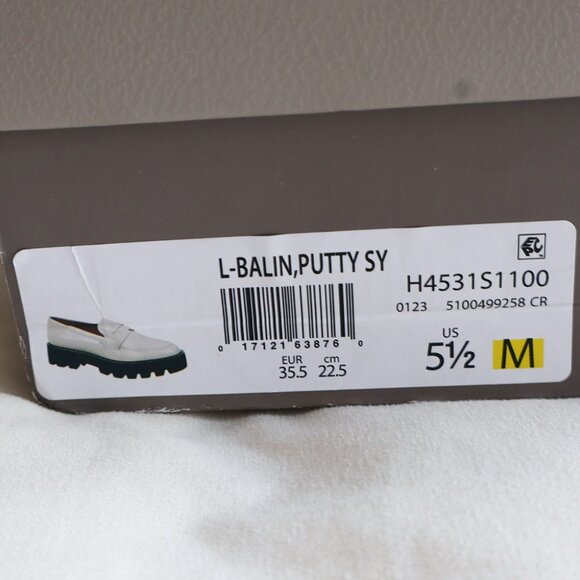 BNIB Franco Sarto Balin Lug Sole Penny Loafer in Putty - Picture 3 of 9
